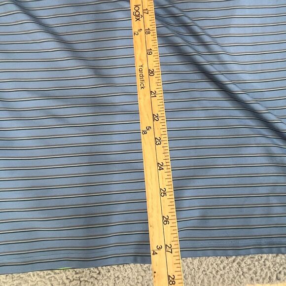 Lot of 2 Under Armour Polo Mens L Green Blue Stripe Heatgear Stripe Performance - Picture 13 of 13